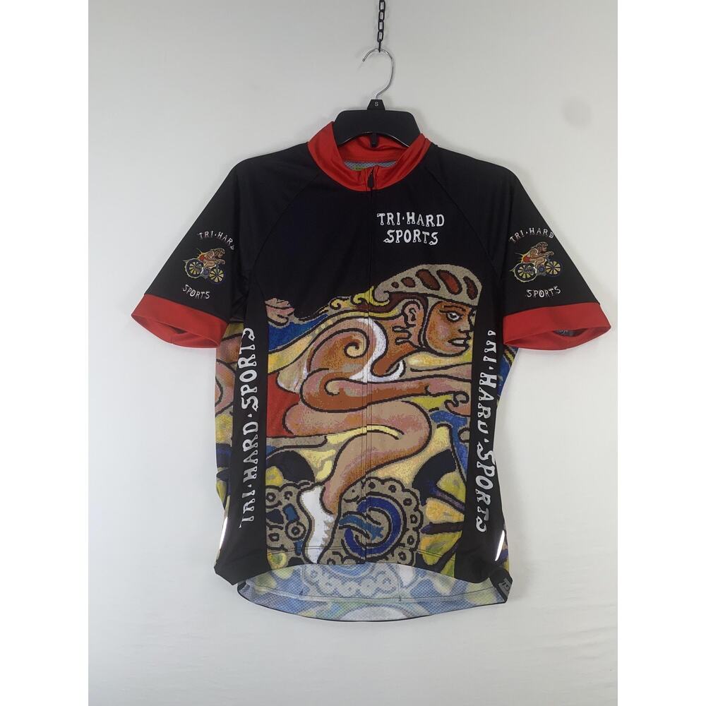 Giro Tri Hard Sports Cycling Jersey Womens XL Multicolor Full Zip Top Shirt
